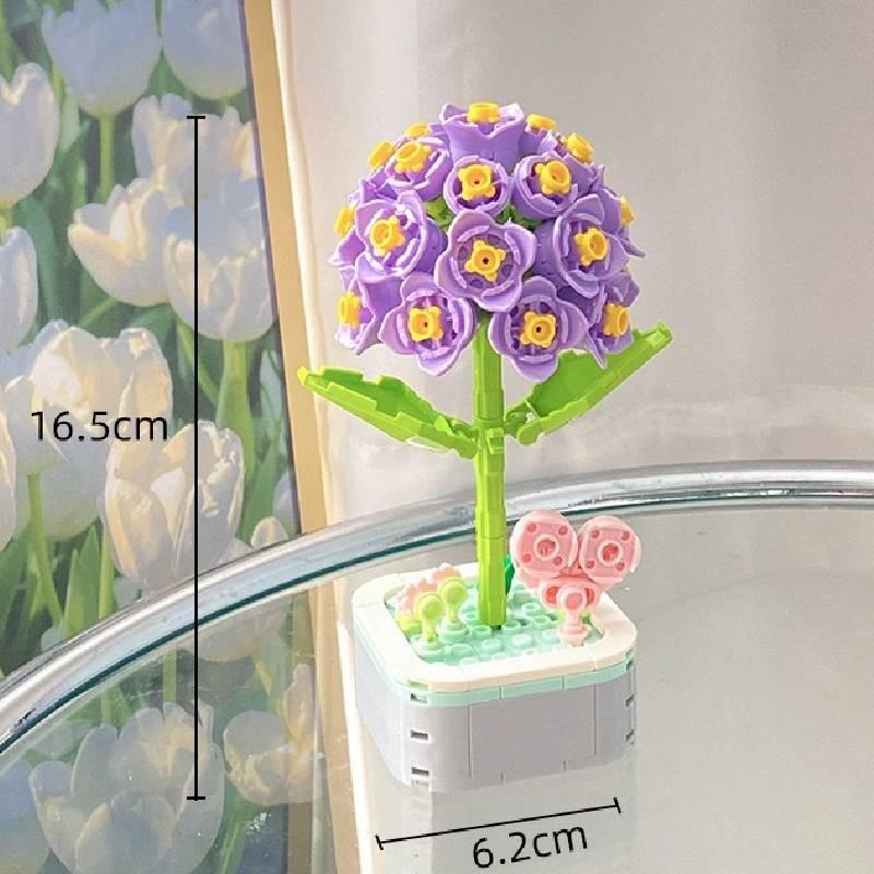 Lotus Sunflower Diy Hyacinth Lily Of The Valley Building Blocks Gift Decoration