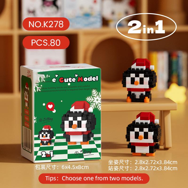 Christmas Gifts Reindeer Mini Building Blocks for Children Girl 6 Year Old christmas winter village mini blocks construction set