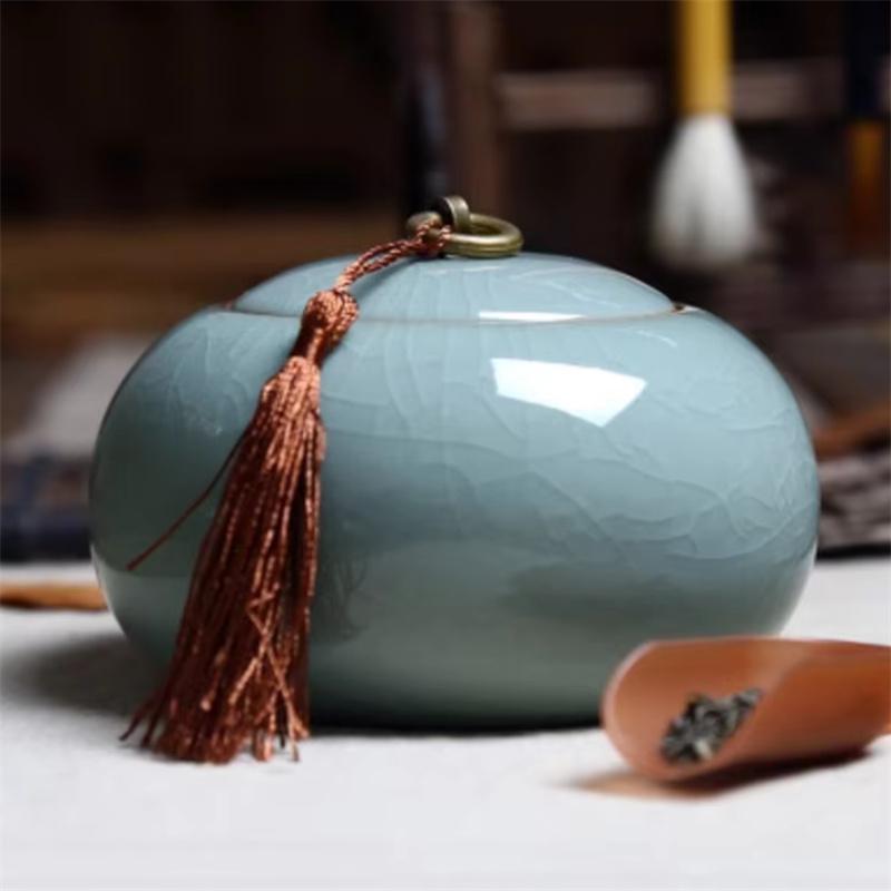

Chinese Style Tea Caddies Household Food Sealed Jar Office Coffee Storage Box Moisture-proof Dried Fruit Snack Container Tea Jar