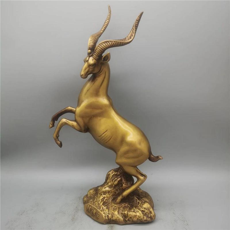 Pure twelve zodiac signs , head home and office decoration crafts, Tibetan antelope mascot, copper sheep