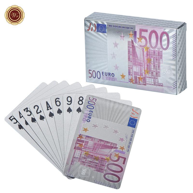 Gold foil playing cards, Euro waterproof plastic playing cards, board games, leisure and entertainment