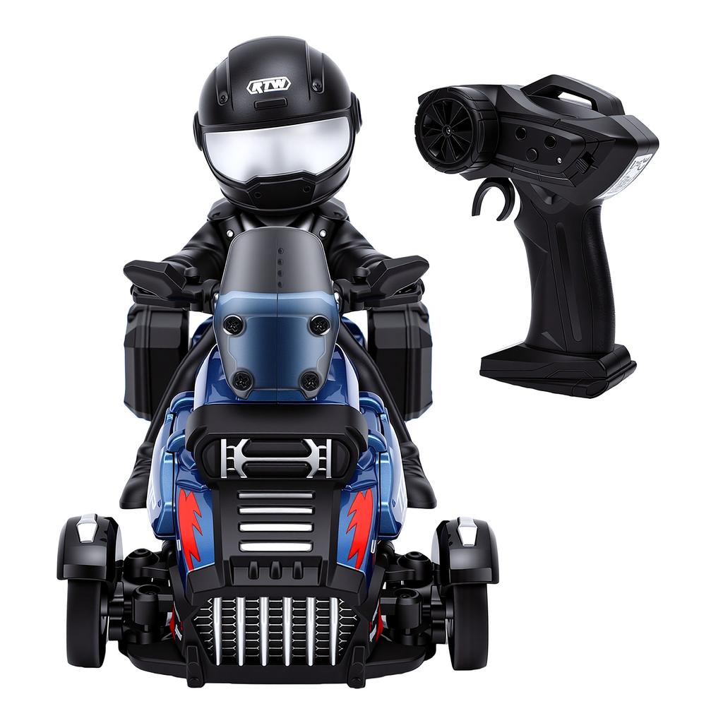2.4G RC Tricycle Motorcycle 1:43 Scale Full Proportional Remote Control Drift Motorcycle with LED Lights and