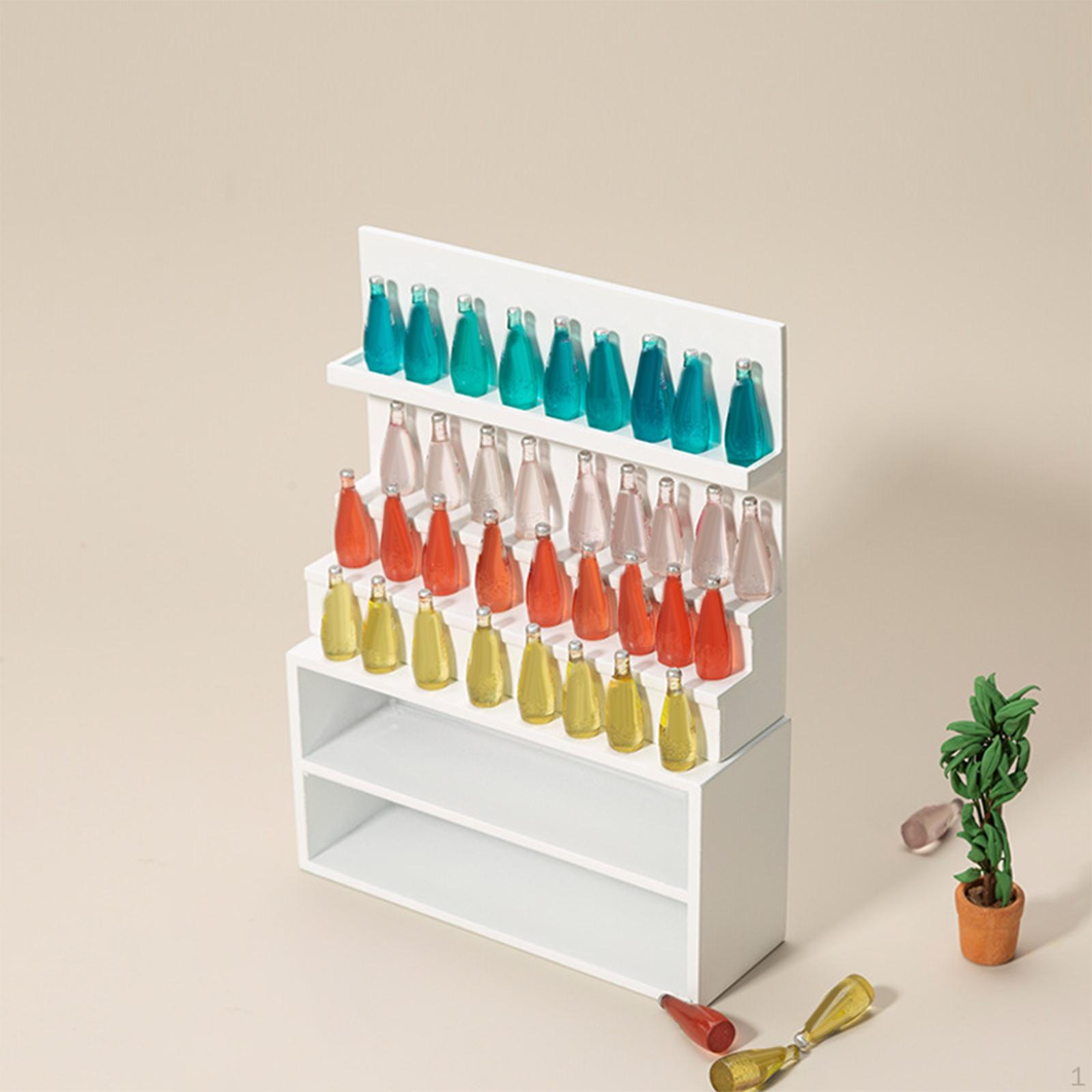 Wooden Display Shelf Decorative Mini Store Accessories 1:12 Doll House Rack Bookshelf