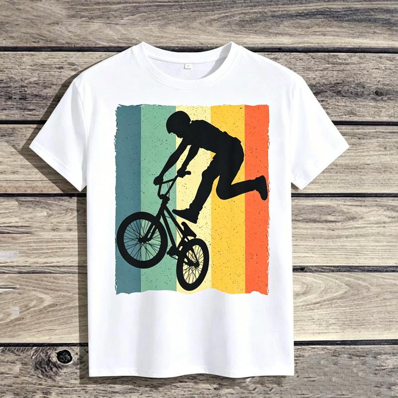 Best Awesome Cool Retro Vintage BMX Bike Racing Riders Graphic TShirt for Unisex Unisex Boys Cotton Casual Summer Streetwear Gift