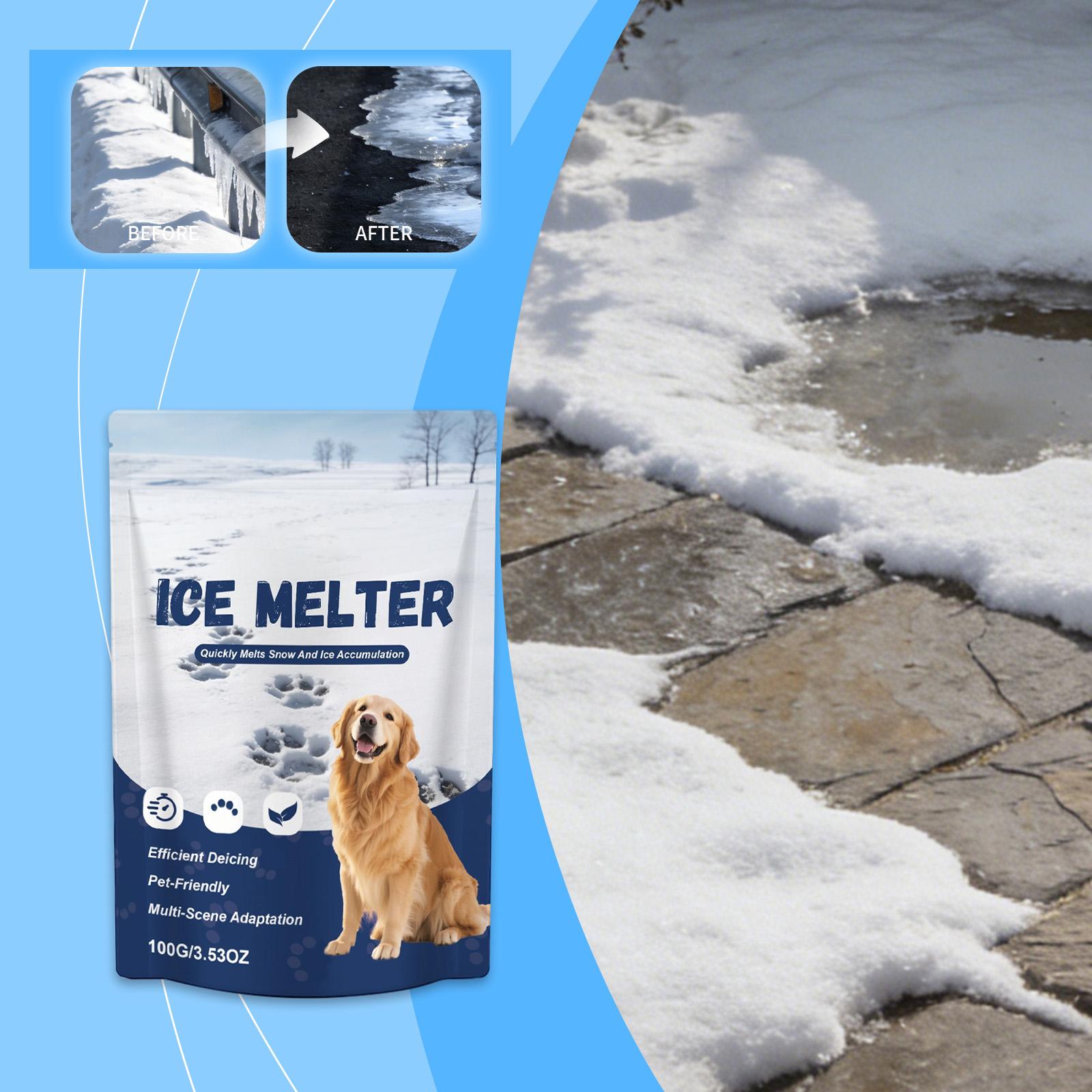 Pet Friendly Snow And Ice Melt Agent  Suitable For Melting Ice And Snow Household Yards  Walkways And Outdoor Areas one size