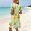 Dresses For Women Short Sleeve O Neck Casual Dresses Waist Maternity Dress With Pockets