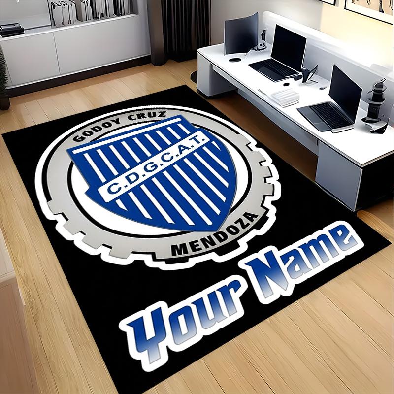 Club Deportivo Godoy Cruz (1) Rug Suitable For Spaces Such As Bedrooms And Entryways Features A Non Slip Backing An Ideal Choice For A Gift
