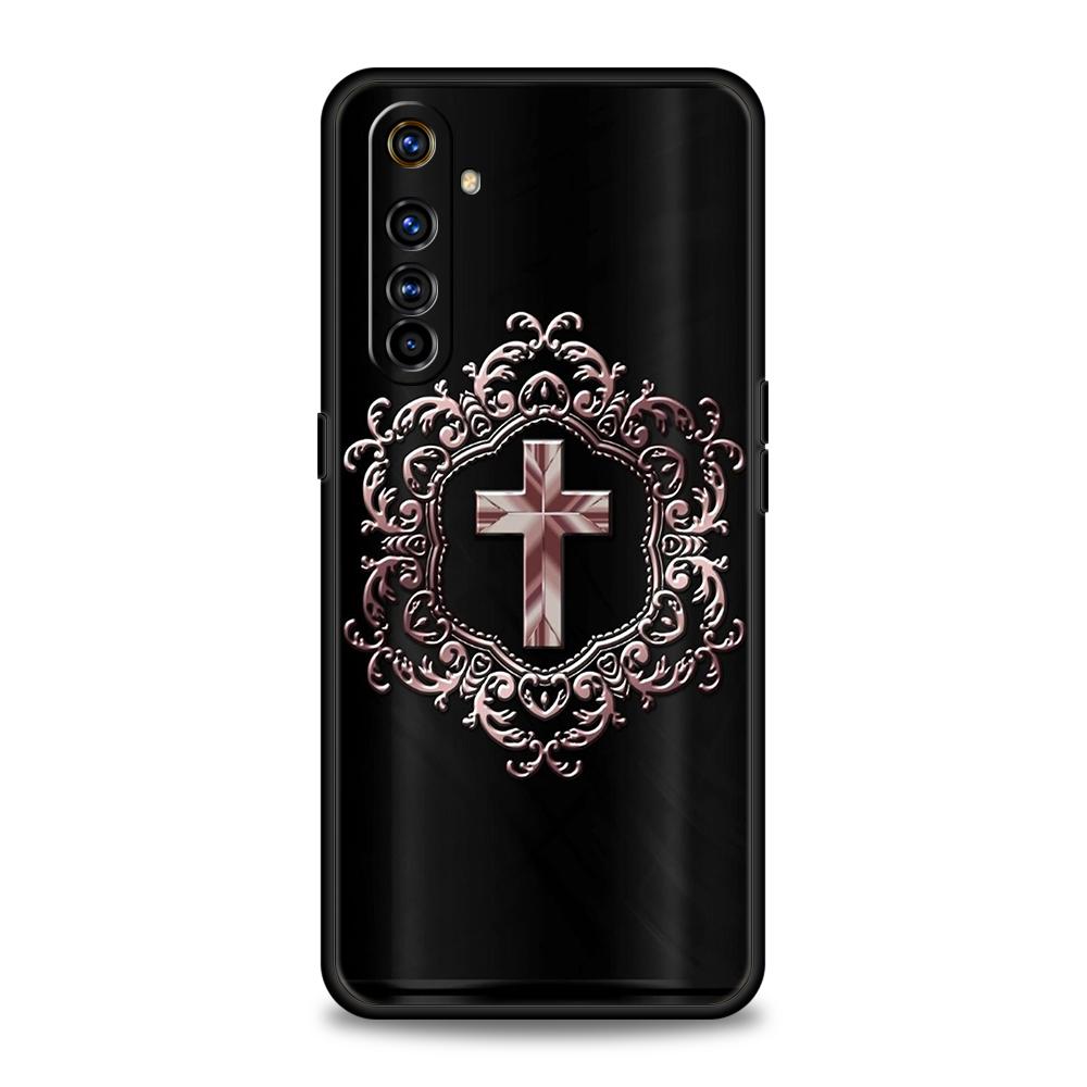 

Luxury Bling Glitter Gothic Cross Phone Case For Oppo A3S A15 A17 A31 A95 Find X5 X6 A54 A53 Reno 6 7 8 Pro 5G Soft TPU Cover Oppo A95