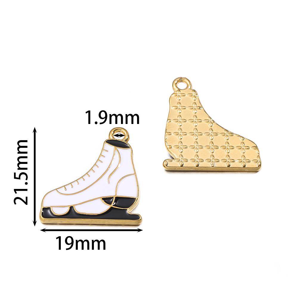 1pcs Stainless Steel Christmas Charms Gold Color Santa Claus Christmas Tree Enamel Pendants For DIY Earrings Necklaces Making