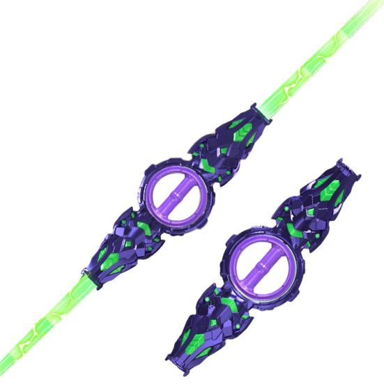 Light Up Weapon Double-Edged Lightsaber Toy with LED Lights And Sound Extendable Spinning War Warriors Toy for Cosplay Halloween Party Sci-Fi Role