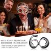 Number Crystal Frame Party Dress-up Glasses for Adults Birthday Christmas Party