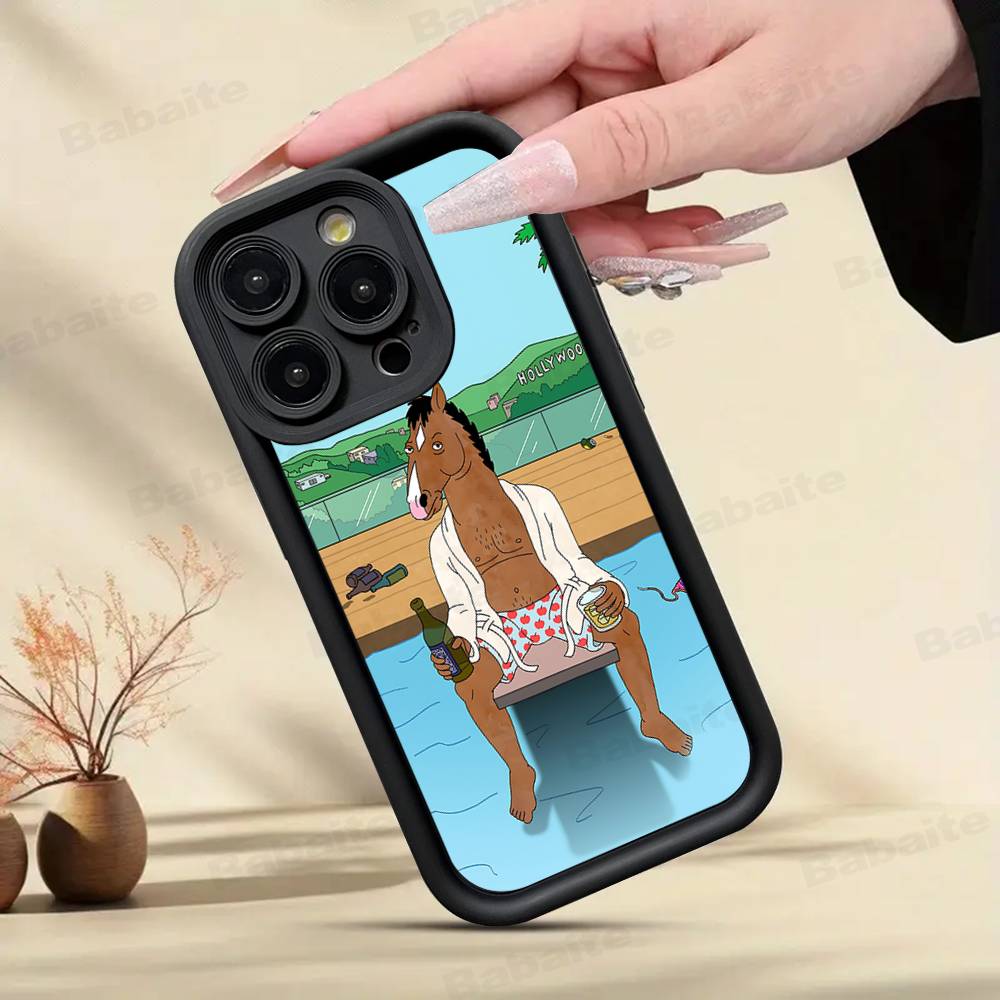 Cartoon B-BoJack Horseman Phone Case For IPhone 11 12 13 16 15 17 14 Pro Max Soft Funda Silicone Cover