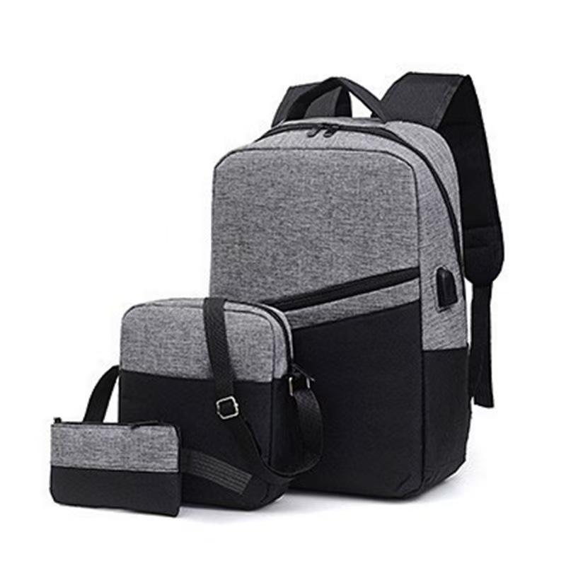Herren- & Damen-Pendler-Rucksack-Set: USB-Aufladung, Große Kapazität, Lässig-Business, Schlichtes Design
