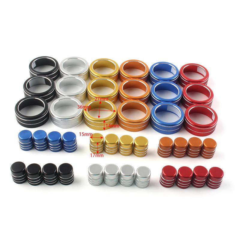 7Pcs/Set Aluminum Car Central Control Switch Knob Ring Cover Trim For Honda Civic 11th -up For CRV CR-V -2024