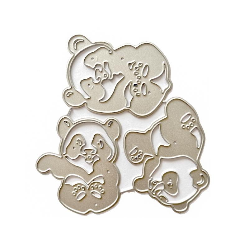 

Panda Die Cut Decorative Embossing Paper Die Carbon Steel Cutting Dies For Card Making Scrapbooking Album Bookmarks 1