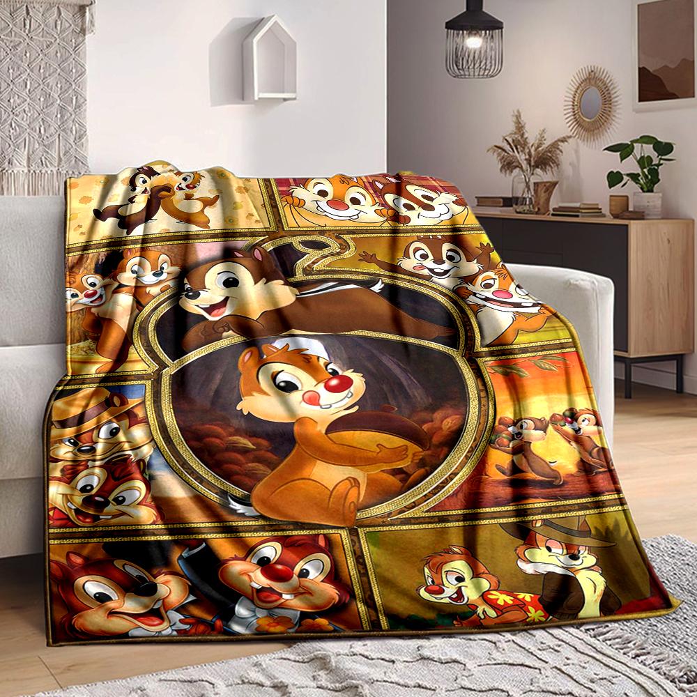 1Pc Chip Dale Adventures Blanket Soft And Comfortable Casual Warm Camping Travel Christmas Halloween Xmas Gift M924155