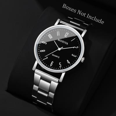 Fashion Men Business Watches Simple Arabic Dial Analog Quartz Wristwatch Reloj Hombre