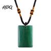 Healing Energy Stone Necklace Natural Crystal Pendant Necklace with Adjustable Polished Braided Rope Fake Gemstone Jewelry for Men Women