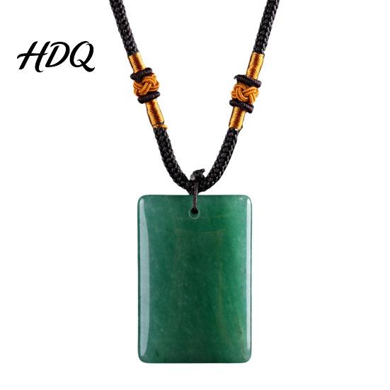 Healing Energy Stone Necklace Natural Crystal Pendant Necklace with Adjustable Polished Braided Rope Fake Gemstone Jewelry for Men Women