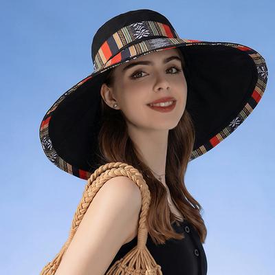 Summer Big-Brim Sunshade Hat Women's Double-Sided Wearable Fisherman Hat Sunscreen Hat