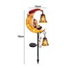 Moon Holiday Figure Garden Stake Light for Christmas Yard Styling, Solar Outdoor Accent with Warm Light for Lawn Spots and Entry Views