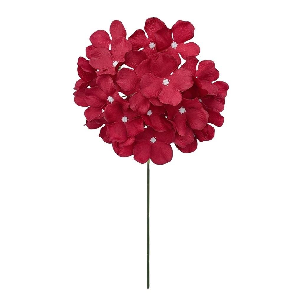 Silk Cloth Fake Flower Ball With Stem DIY Floral Materials Chrysanthemum Soft Dyed Edged Artificial Flowers Photography Props