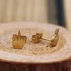 Punk Bow Contrast Style Earrings, Unisex, Earrings With A Personalized And Trendy Style, Niche Earrings