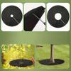4 Pack Nonwoven Weed Barrier Mat Tree Root Protection Disc for Garden Landscaping with 52cm Outer Diameter and 6cm Center Hole