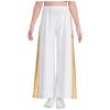 Girls Liturgical Dance Pants Metallic Patchwork Wide Leg High Waist Elastic Waistband Performance Trousers