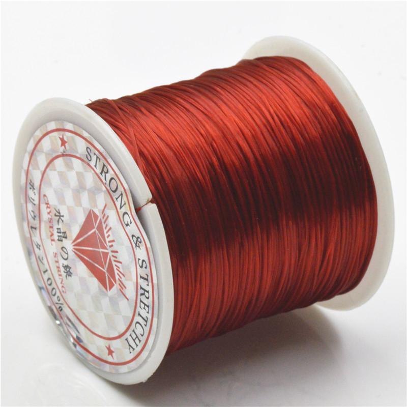 Crystal Elastic Line, Flat Rubber Band Rope 60 Meters Per Roll, Bead Line Diy Jewelry Accessories
