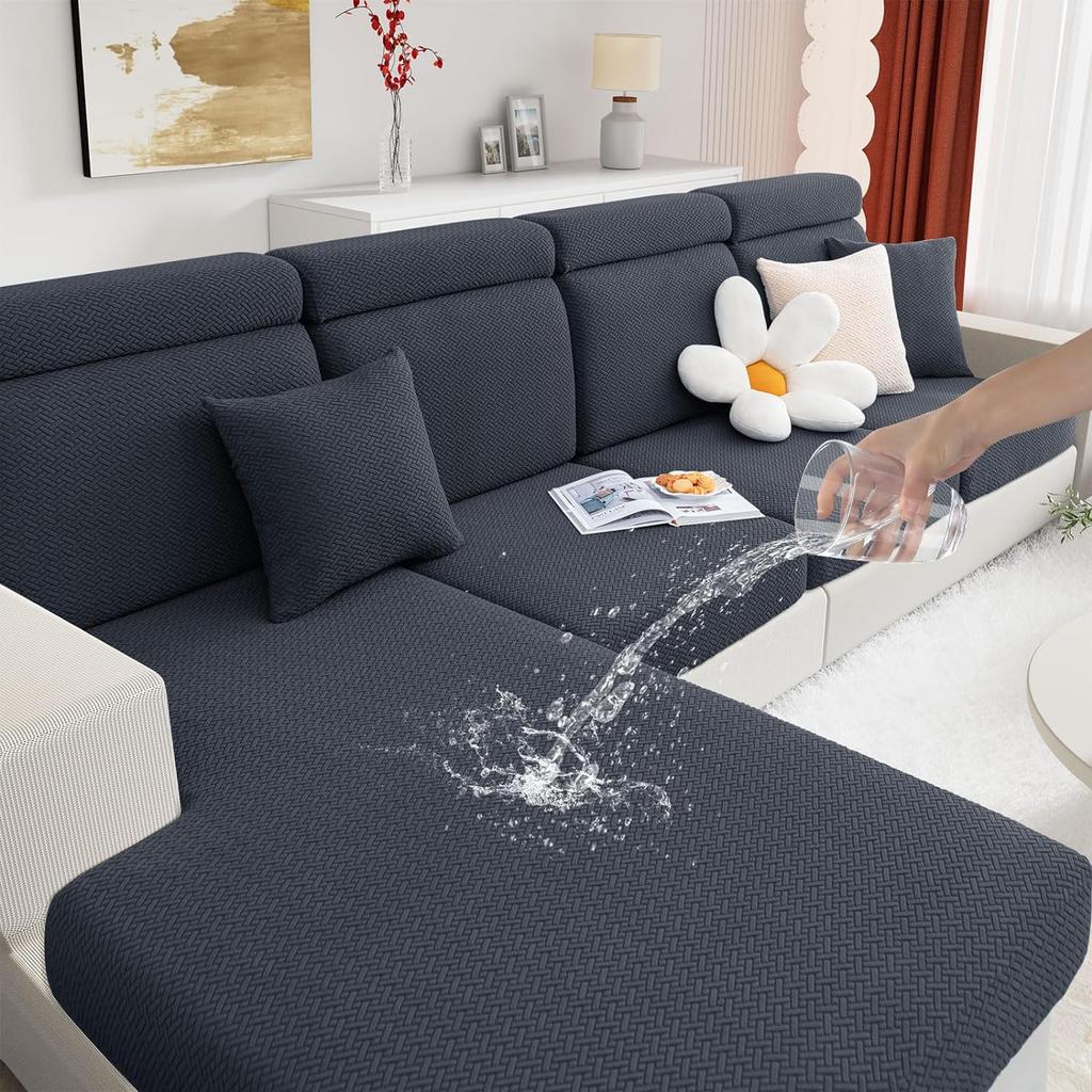Wasserdichte Couchkissenbezüge Stretch Magic Sofabezüge Waschbare Dicke Jacquard-Polsterstoffbezüge