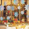 6Pcs 3D Holographic Snowflake Decorations Waterproof Glitter Paper Snowflakes Winter Home Decor for Christmas New Year's Birthday Parties