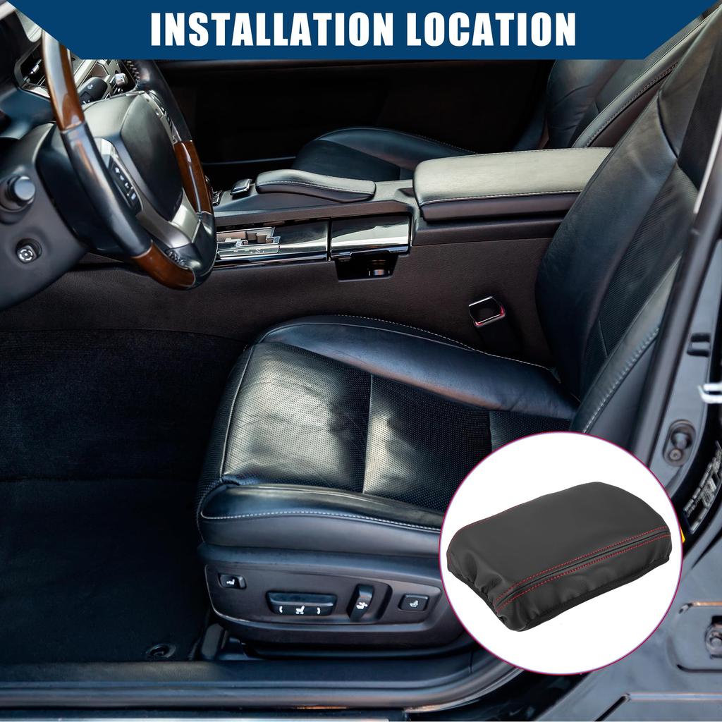 Center Console Armrest Cover for Hihaha Peugeot 208 E-208 2020-2022 / Interior Accessories / Durable Faux Leather / 1 Piece Black