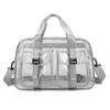 Borsa da Viaggio Grande Capacità Impermeabile in PVC con Design Trasparente per Viaggi Casual
