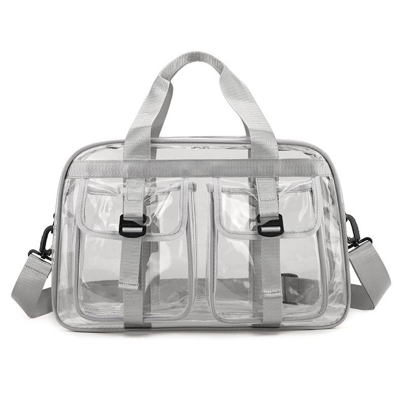 Borsa da Viaggio Grande Capacità Impermeabile in PVC con Design Trasparente per Viaggi Casual