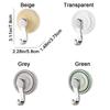 5Pcs Plastic Door Sticky Hooks Transparent Shower Towel Rack Creative Suction Cup Hook  for Home