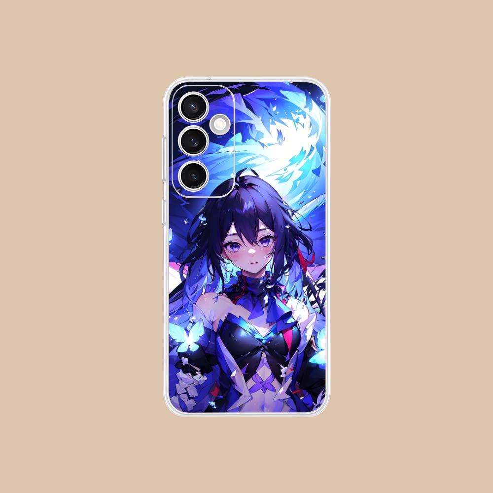 HSR Seele Clear Mobile Phone Case for Samsung Galaxy S25 S24 S23 S22 S21Plus FE Ultra Colorful Cover