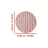 1pcs Creamy Style Polyester Plush Rug Round Solid Color Bubble Fleece Rabbit Fur-Like Window Seat Bedroom Bedside Mat