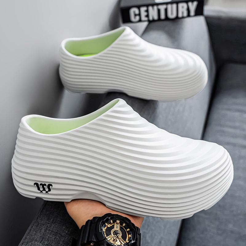 Fashion Men Casual Shoes EVA WaterProof Non-Slip Chef Shoes Outdoor Water Shoes Garden Sandals Slip on Comfort Nurse Doctor Shoe
