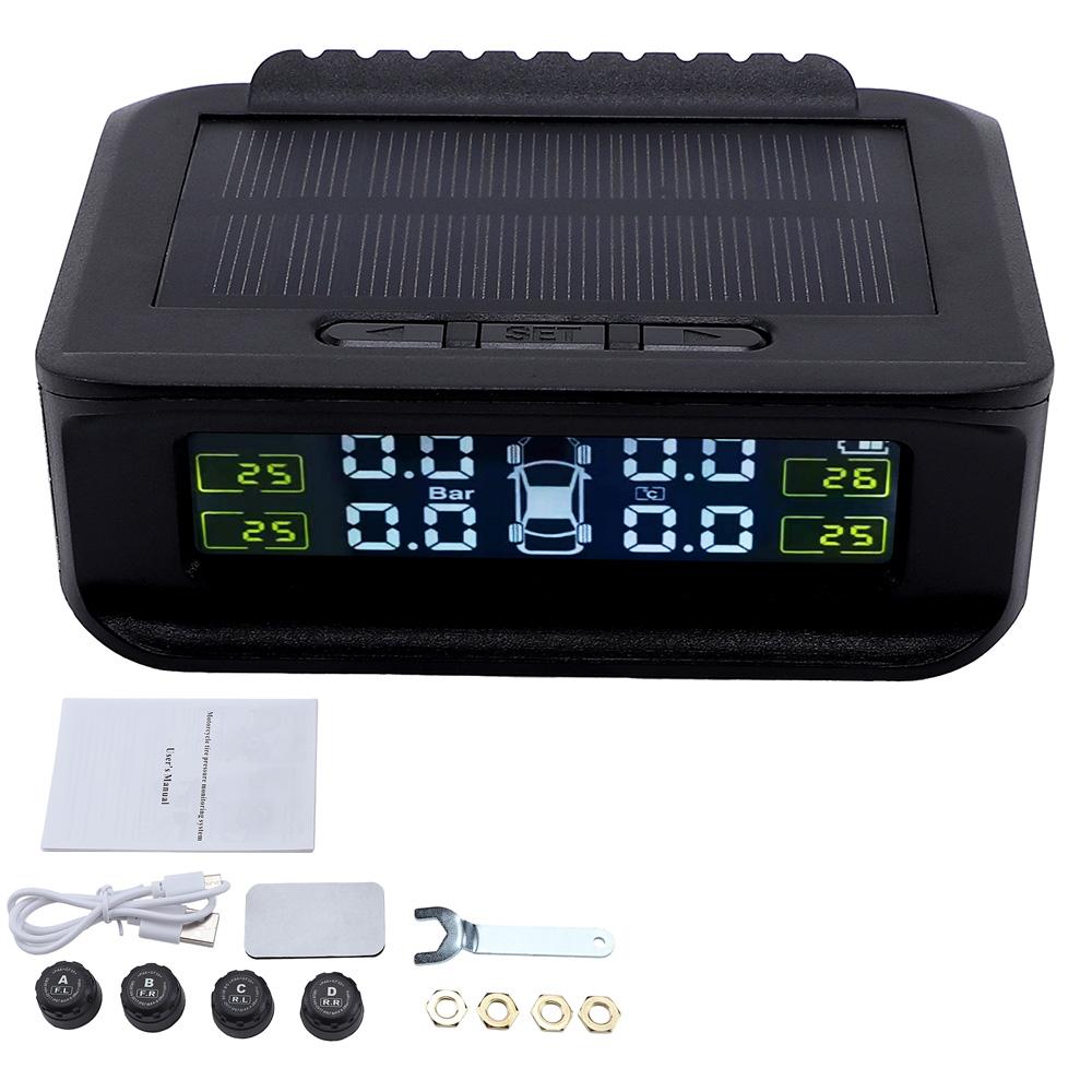 Tire Pressure Monitoring System Digital Display Tire Pressure Alarm System With UV Environmental Heat Dissipation Holes