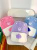 Plush Embroidered Heart Bear Backpack For Students With Durable Nylon Material And Spacious Design
