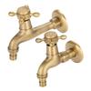Wall Mounted Water Tap Crane Antique Brass Faucet Tap Single Handle Faucet  For Washing Machine