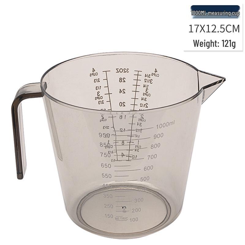 Baking Tools: Large 600ml & 300ml Transparent Plastic Measuring Cups, Kitchen Utensils