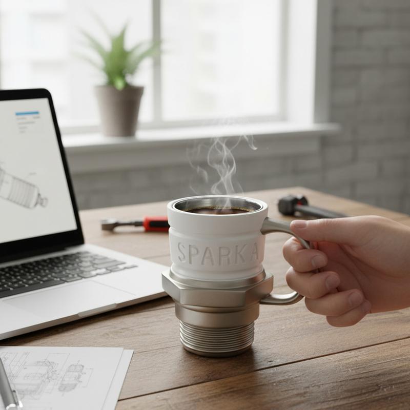 Spark Plug Coffee Mug Industrial Coffee Cup Mechanics & Gearheads Plain Coffee Mugs Personalized Coffee Mug for Car Enthusiasts Coffee Mug