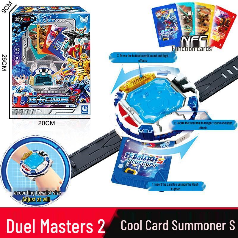 Xuan Card Fighter 2: Blue Lightning Thunder King Flame Dragon Transforming Robot Car Toy