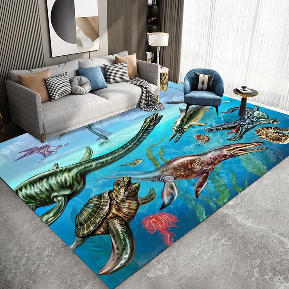 3D Ocean Animal Underwater World Colorful Area Rug Machine Washable Carpet Ideal for For Bedroom, Living Room, Kitchen Floor Mat