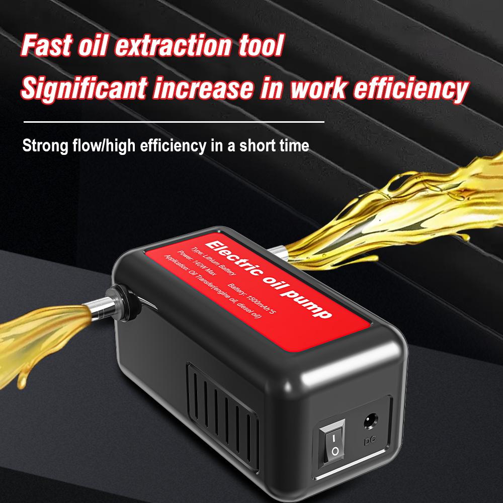 21V 140W Taşınabilir Yağ Pompası Şarj Edilebilir Elektrikli Yağ Transfer Çıkarıcı Yüksek Güçlü Yakıt Emiş Pompası