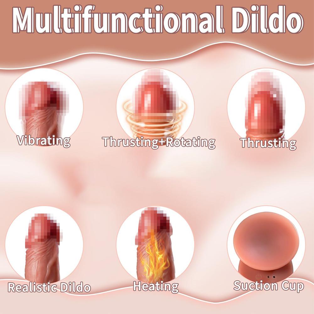 Wireless Remote Control Vibrator Dildo Heated Retractable Big Penis Female G-spot Stimulator Vaginal Massager Sex Toy for Women