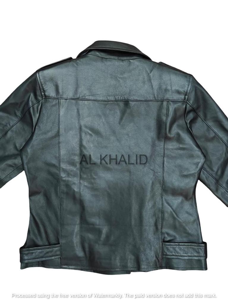 Stylish Leather Handmade Black Women Genuine Lambskin Zipper Casual Bike Jacket