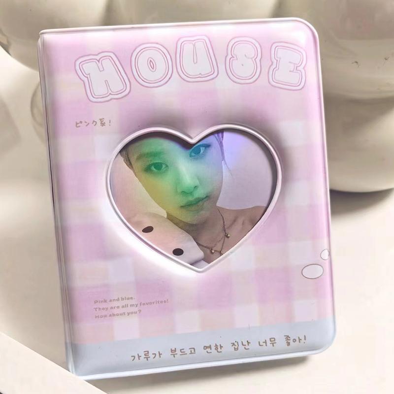 

1Pc Pink House Series Album Card Pack 3-Inch Storage Album Children S Cartoon Album A2